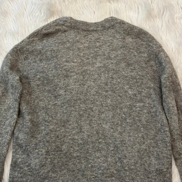 ACNE Studios Raya Mohair Cardigan Wool Blend Open Front Long Duster Sweater Gray - Picture 11 of 14